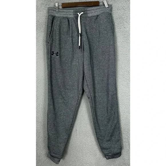 Under armour Rival Sweatpants Mens Large Jogger‎ Fleece Cold Gear Outdoors Gym - Picture 1 of 6